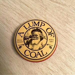 Vintage Lump of Coal Tin for naughty boys & girls